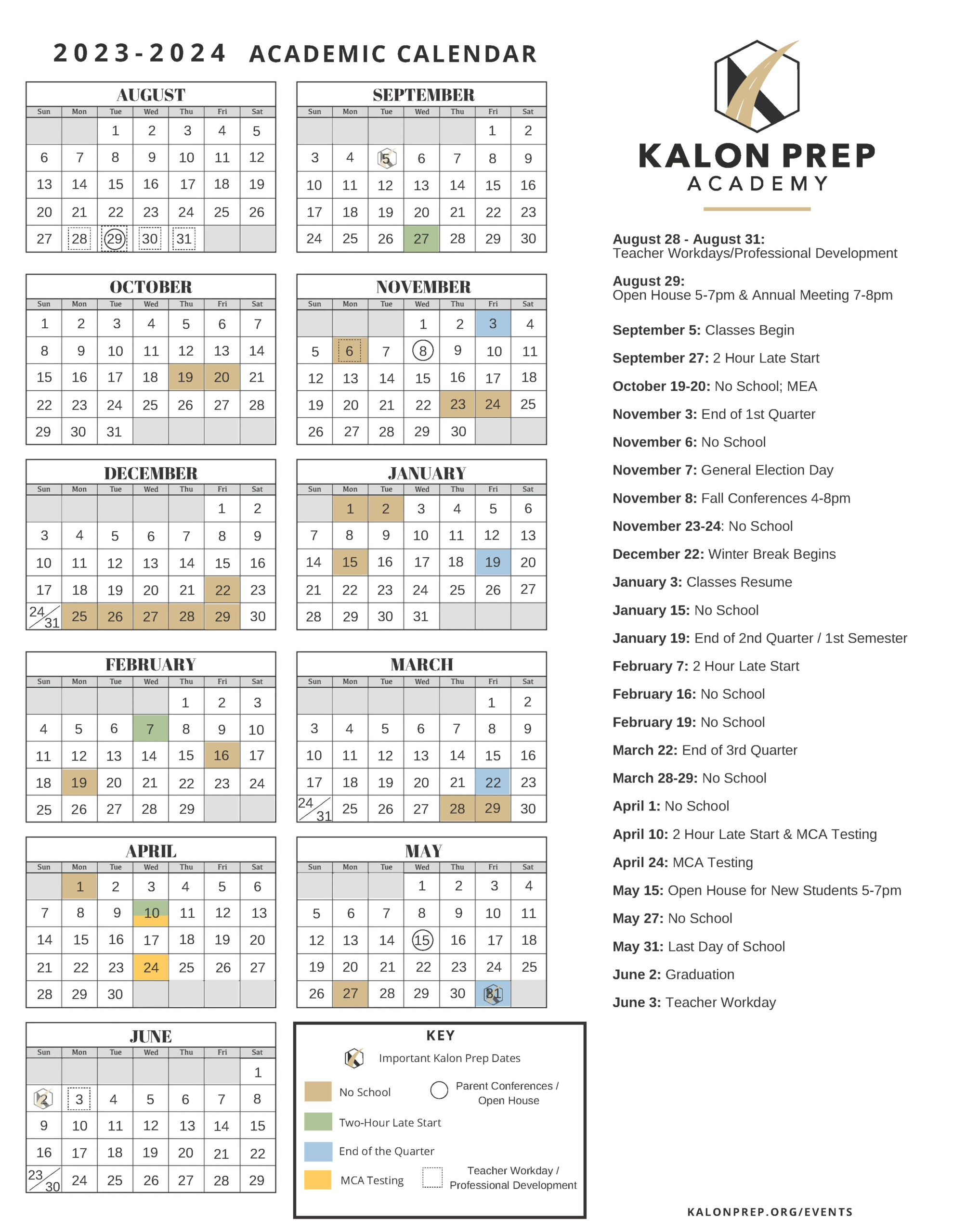 23-24 KPA Calendar