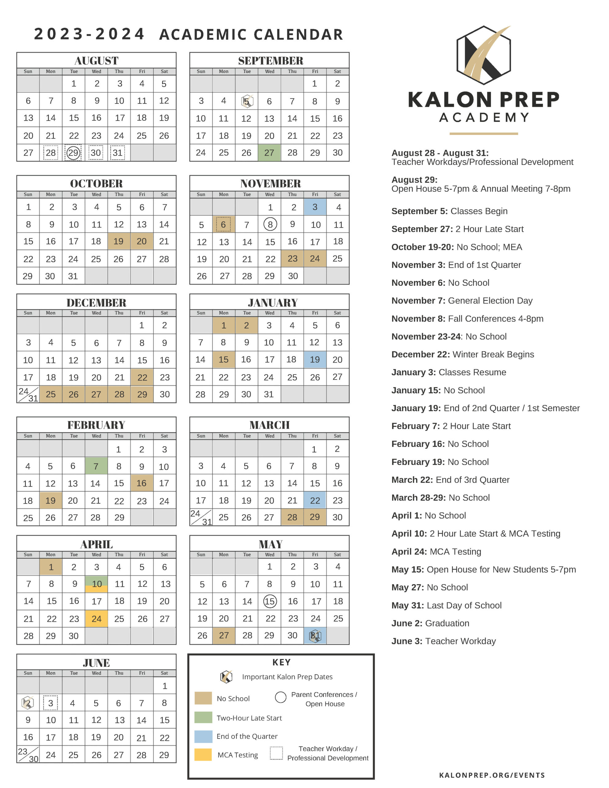 23-24 KPA Calendar